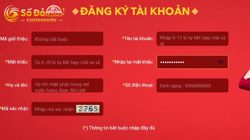 Các bước tạo tài khoản đại lý chính thức tại sodo66